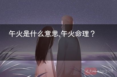 午火是什么意思,午火命理？