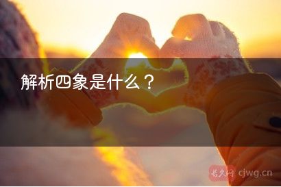 解析四象是什么？