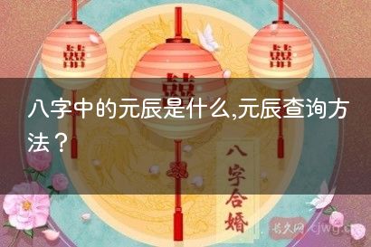 八字中的元辰是什么,元辰查询方法？