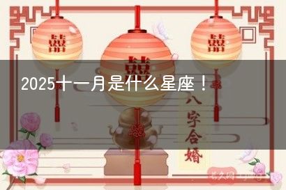 2025十一月是什么星座！