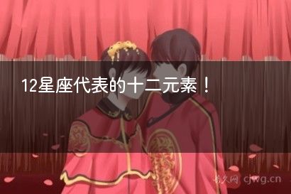 12星座代表的十二元素！