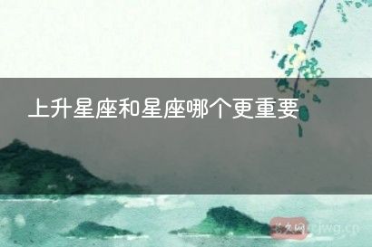上升星座和星座哪个更重要